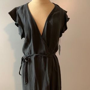 Bella Dahl Ruffle Sleeve Wrap Dress- XS